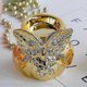thumbnail image 2 of Owl Golden Ceramic Candle Holder Tealight Cup Candlestand Desktop Decor Big Eyes, 2 of 4