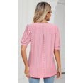 thumbnail image 4 of Womens Summer Tops, V Neck Ruffle Sleeve Blouses, Short Sleeve Casual Tops T-shirts, 4 of 4