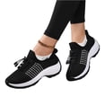 thumbnail image 2 of YOUYEDIAN Chaussures Orthopédiques pour Femmes 2026 Robe à Enfiler Antidérapantes Espadrilles en Maille Printemps Marche Confortables Bout Fermé Chaussures avec Soutien de la Voûte Plantaire (Noir), 2 of 5