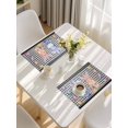 thumbnail image 5 of Bunny Gnomes Easter Placemats Set of 4, Eggs Black White Checkered Farmhouse Placemats for Dining Table, Place Mats for Kitchen Tabletop, Waterproof Wipeable Dining Table Mats Set, 5 of 9