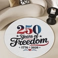thumbnail image 4 of USA 250th Anniversary Patriotic Round Area Rug Non-Slip Decorative Carpet for Independence Day, Living Room, Bedroom, Playroom, 4 of 7