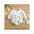 thumbnail image 2 of TSEXIEFOOFU Baby Girls Spring Autumn Romper Long Sleeve Round Neck Floral Print Casual Romper, 2 of 9