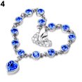 thumbnail image 4 of Ayyufe Bracelet Heart Shape Rhinestone Alloy Women Chain Bracelets for Daily Wear, 4 of 6