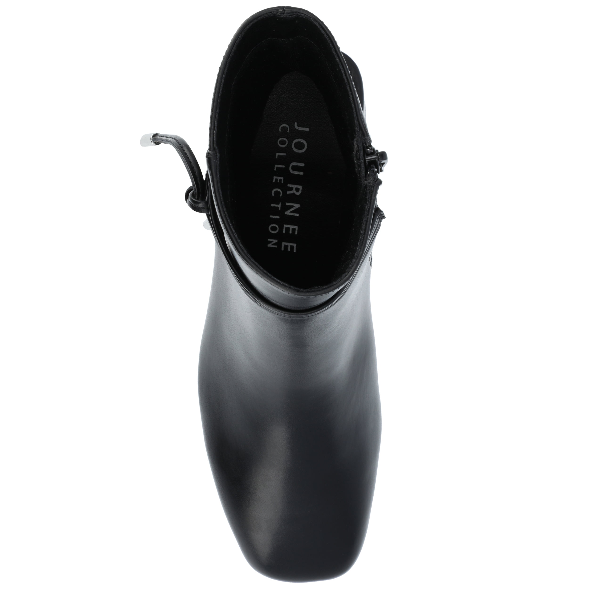Journee Womens Beverley Covered Block Heel Square Toe Booties, Widths Available