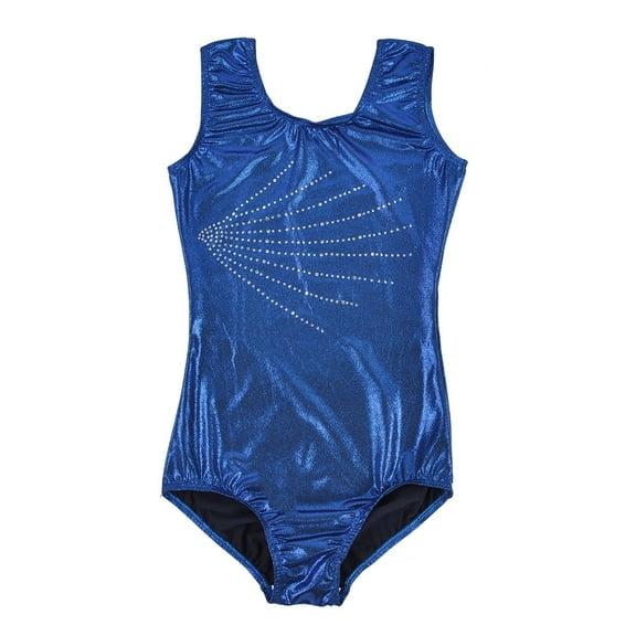 Children Gilrs Ballet Gym Suit Dancing Clothes Dark Blue 9-10Y