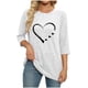 thumbnail image 4 of HongQid 3/4 Length Sleeve Womens Dressy Casual Tops Round Neck Tunic Shirts Summer Spring Fall Clothes, 4 of 5