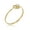 Yellow Gold, variant on AVORA 10K Yellow-Gold Simulated Diamond CZ Open Heart Ring - Size 2