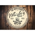 thumbnail image 2 of Whiskey Bar Sign, Est. Year Sign, Bar Aluminum Metal Decor Sign - 12" Round, 2 of 4