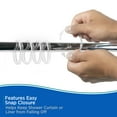 thumbnail image 5 of Kenney Rust-Proof Smooth Plastic Shower Curtain Rings, Set of 12, Clear, 5 of 7