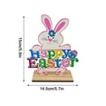 thumbnail image 2 of JeashCHAT Easter Table Decorations Wooden Centerpiece Signs for Dining Room Table Easter Bunny for Spring Holiday Easter Party Decor Ornament Indoor Outdoor Garden Yard Lawn Party Supplies, 2 of 3