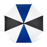 Rain Essentials 60-inch Auto Open Golf Umbrella, Black/White/Royal