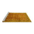 thumbnail image 2 of Ahgly Company Machine Washable Indoor Square Oriental Yellow Traditional Area Rugs, 8' Square, 2 of 4