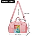 thumbnail image 3 of Deago Sports Gym Bag for Women Men Travel Duffle Bag Large Capacity Carry On Weekender Overnight Bag With Shoe Compartment and Dry Wet Separated Pocket - Pink, 3 of 11