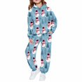 thumbnail image 4 of Mercatoo Boys Girls Christmas Pants Sets Sweatsuit 2 Piece Hoodie and Sweatpants Print Thicken Fall Winter 1racksuit Pants Sets, 4 of 8