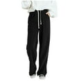thumbnail image 5 of Sakmal Fleece Pajama Pants for Women Wide Leg Loungewear Black Cute Ladies Pajama Pants L, 5 of 7