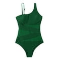 thumbnail image 3 of KaLI_store Swimsuit Women Women One Piece Swimsuit U Neck Tummy Control Swimwear Strap Backless Bathing Suit Green,XL, 3 of 5
