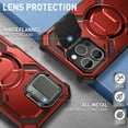 thumbnail image 5 of i-Blason Armorbox for iPhone 16 Pro 6.3" Case Camera Control Capture Button Design [Military Protection] Full-Body Rugged Protective Case Cover with Built-in Screen Protector & Kickstand, Red, 5 of 11