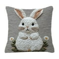 thumbnail image 1 of S Cute Little White Rabbits Printed Lumbar Pillow Pillowcase And Insert Removable Washable Back Cushion For Sofa Bed Office Nap Floral Design Size S, 1 of 6