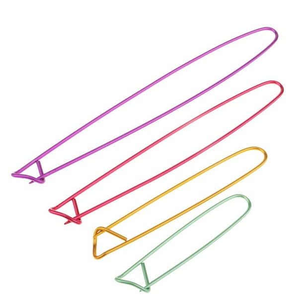 4 Pieces Aluminum Yarn Stitch Holder Set Crochet Knitting Needle Stitch