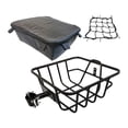 thumbnail image 1 of Lipstore Bicycle Basket Black Carrying Multifunctional Pet Carrier Storage Basket Sundries Organizer for Shopping Travel Riding Sports with Bag, 1 of 8