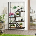 thumbnail image 2 of Tribesigns 7 Tier Plant Stand, Half Moon Shaped Plant Shelf with 6PC S Hanging Hooks, Industrial Large Multi-Purpose Flower Pots Display Rack for Home Garden, Balcony, Patio (1PC), 2 of 5