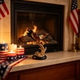 thumbnail image 4 of Cheapark 147、Bald Eagle Resin Sculpture Spread Wing Animal Statue for Office Hotel Living Room American Style Home Craft Decor, 4 of 6