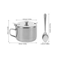 thumbnail image 2 of LOLIPPYY Plated Silver Stainless Steel Condiment Box with Spoon Wide Use for Salt Pepper and Sugar, 2 of 8