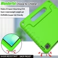 thumbnail image 4 of BMOUO Kids Case for Samsung Galaxy Tab A11 8.7-inch 2025 / A9 8.7-inch 2023 / A7 Lite 8.7 Inch 2021, with Screen Protector, Convertible Stand Protective Case Cover for kids ,Green, 4 of 9