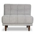 thumbnail image 1 of Allen Mid Century Modern Furniture Style Armless Light Gray Fabric Lounge Chair, 1 of 5