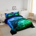 thumbnail image 3 of Erosebridal Green Video Game Bedding Queen Comforter Set,Geometry Down Comforter,Teens Game Bedroom Decor,Reversible, 3 of 7