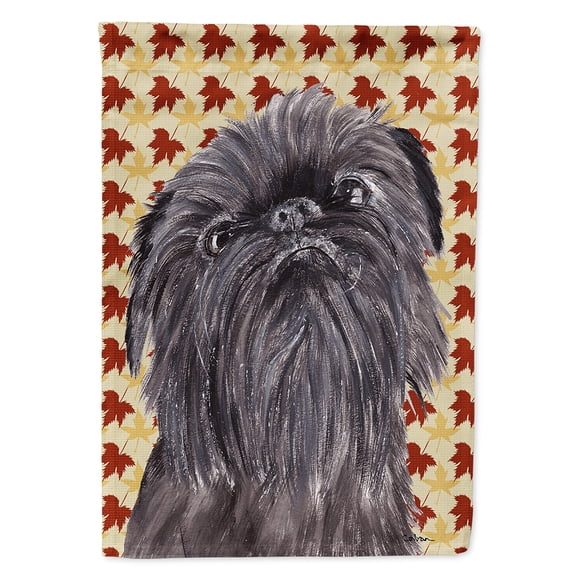 Brussels Griffon Fall Leaves Garden Flag