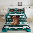 thumbnail image 2 of Castle Fairy Boho Hippie Aztec Full Size Comforter Sets for Adults,Cow Print Bedding Sets, 2 of 7