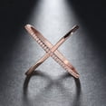 thumbnail image 3 of Infinity Ring for Women Crisscross Micro Pave Cz Gold Plated Ginger Lyne Collection, 3 of 6