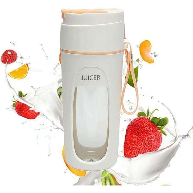 Electric Citrus Juicer, Mini Portable Cordless Juicer With Type-c Rechargeable,Multipurpose Personal Size Blenders for Smoothies,Juicing,11.49 Fl.oz,Easy Travel Friendly Kitchen Appliance (Orange)