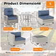 thumbnail image 5 of 14-Seat Modern Patio Furniture Set with Swivel Rocking Chairs, Thick 4″ Cushions, Dual-Strand Wicker Rattan, Rust-Resistant Steel Frame – Outdoor Conversation & Modular Sectional,Navy, 5 of 9