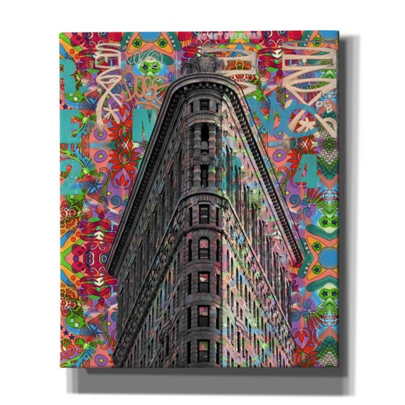 Epic Graffiti 'Flatiron' by Dean Russo, Giclee Canvas Wall Art, 20"x24"