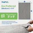 thumbnail image 2 of Waterproof Rug Pad, 3x5 ft (1/4" Medium) - Non-Slip Cushioned Pad for Area Floors - Washable, Pet-Friendly, Protects Floors from Spills and Accidents, Scratch-Resistant Rug Underlay, 2 of 7