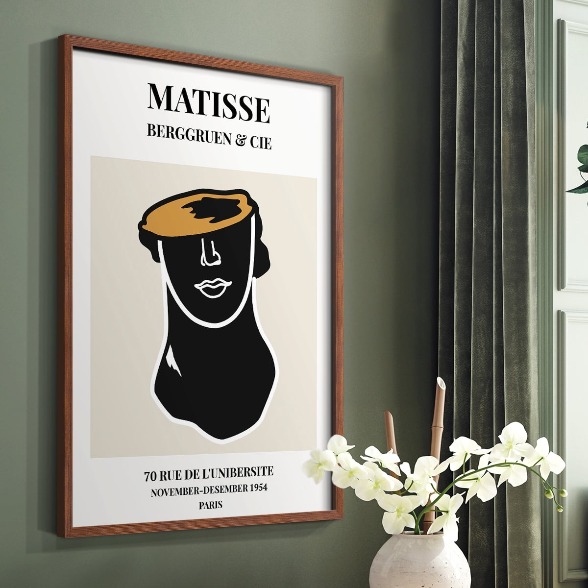 Matisse CXXII Framed Print in Brown Solid Wood 11 x 14 Framed Print