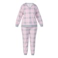 thumbnail image 2 of Aria Women’s Velour V-Neck Long Sleeve Top and Jogger Pajama Set, Sizes XS-4X, 2 of 7