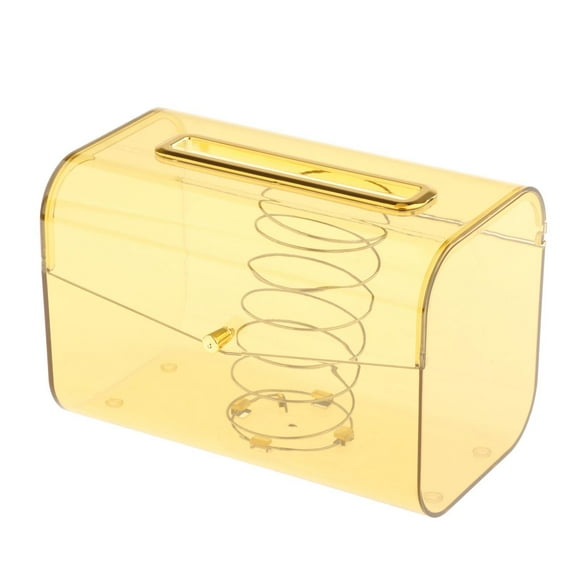 Funda para caja de pañuelos, organizador moderno para caja de pañuelos faciales, soporte para papel higiénico para baño, Amarillo