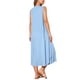 thumbnail image 3 of Vestidos de verano sin mangas para mujer INSPIRE CHIC, con escote en V, decoración de botones, vestido maxi fluido para la playa, color azul, 3 of 6
