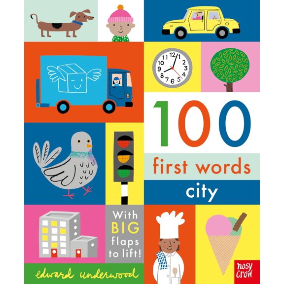 100 First Words by Edward Underwood : City 2021 Board book NEW