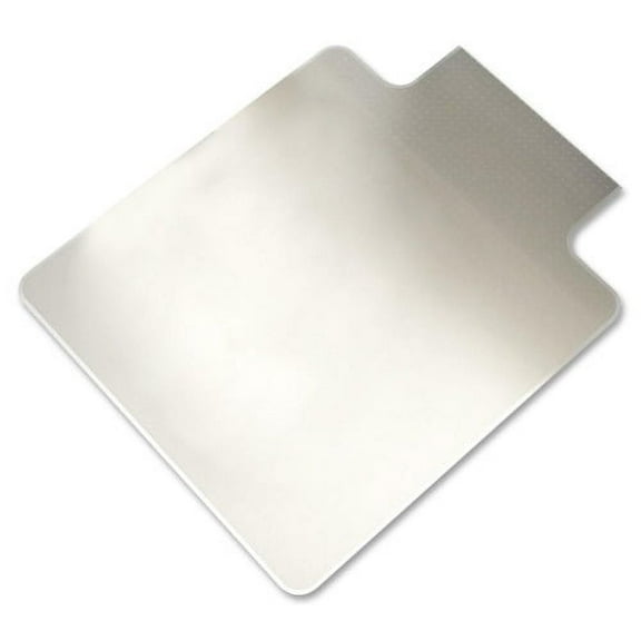 Lorell Medium Pile Wide Lip 60" Chairmat Carpeted Floor - 60" Length x 46" Width x 0.17" Thickness - Lip Size 12" Length x 25" Width - Vinyl - Clear