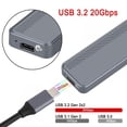 thumbnail image 3 of M.2 NVMe SSD Enclosure, PCIe SSD Enclosure 20Gbps Widely Compatible  For 2260 2280 SSD, 3 of 8