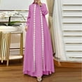 thumbnail image 2 of Elegant Women's Long Robe Solid Color Dress Fashionable Abaya Garment, 2 of 3