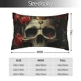 thumbnail image 2 of Sikiie Classical Rose Crown Skull Pillow Covers, Throw Pillow Case Cushion Covers,Cushion for Bedroom,Couch,Home-14"x20", 2 of 6