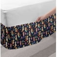 thumbnail image 2 of Mermaid Bed Skirt, Childish Funny Cartoon with Ocean Girls with Colorful Tails Bubbles, Elastic Bedskirt Dust Ruffle Wrap Around for Bedding Decor, 4 Sizes, Multicolor, by Ambesonne, 2 of 2