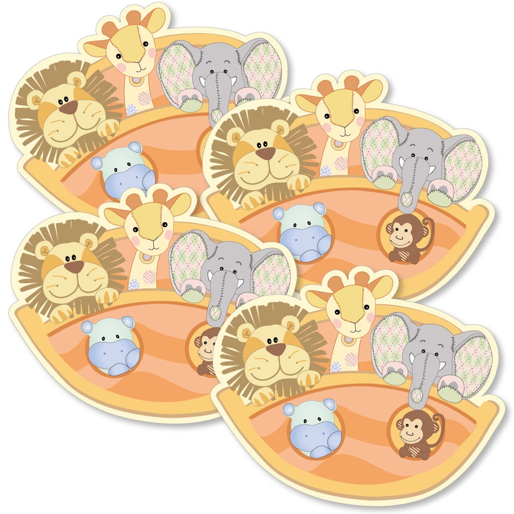 Set of 50 Noahs Ark Thank You Stickers Birthday and Baby Shower Party Favor Labels