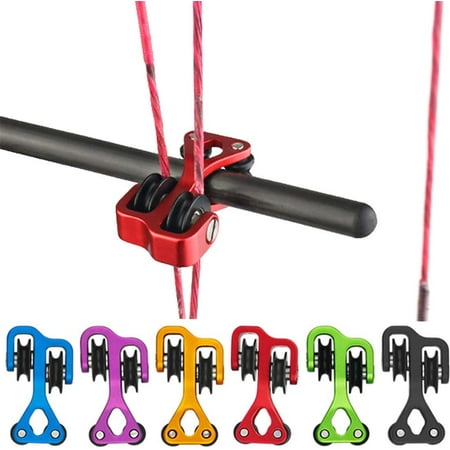 TP412 Aluminum Compound Bow Cable Slide Archery Bow String Splitter Roller Glide Replacement Bowstring Separator Arrow Pulley