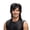 Black, variant on Black Wolf Tail Mullet Wigs for Men - Short Front Long Back Hair for Cosplay and Parties